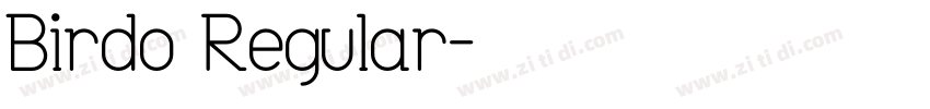 Birdo Regular字体转换